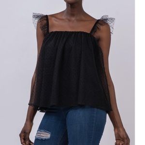 ByEgreis black baby doll top